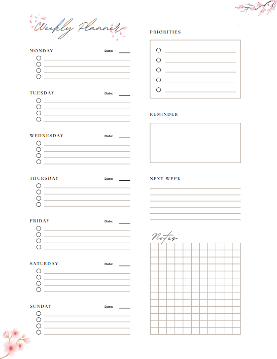 MONTHLY DIGITAL PLANNER