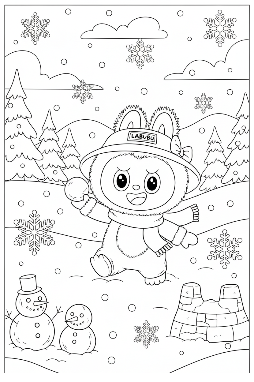 50 Pages of Labubu Fun, Color, and Bring Adorable Adventures to Life